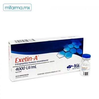 Exetin-A Iny 4000 UI c/6 Frasco de 1ml