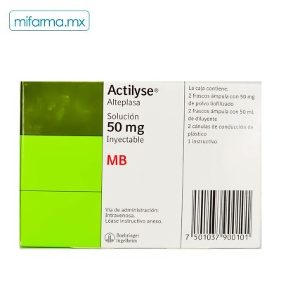 Actilyse 50mg c/2 Fco Ámpula de 50ml