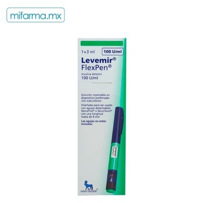 Levemir FlexPen 100UI/ml c/1 Pluma Prellenada...