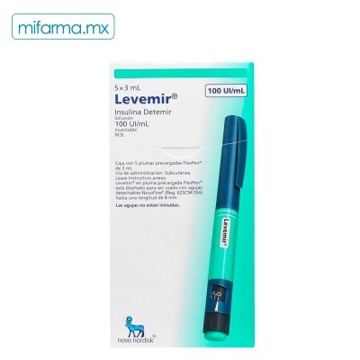 Levemir FlexPen 100UI/ml c/5 Plumas Prellenadas...