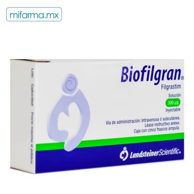 Biofilgran 300 mcg Iny c/5 Amp