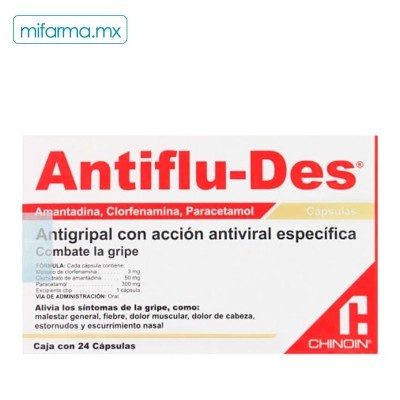 Antiflu-Des 3mg/5mg/300mg c/24 cápsulas