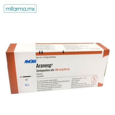 Aranesp 300mcg c/1 Jeringa Prellenada de 0.6ml