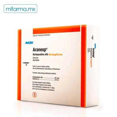 Aranesp 30mcg c/4 Jeringas Prellenadas