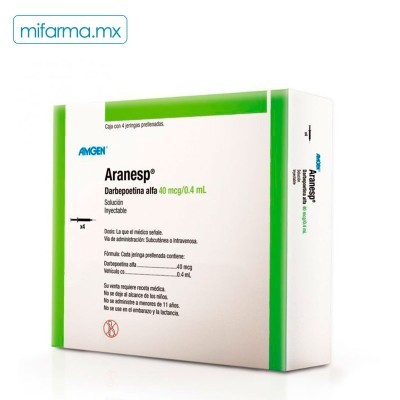 Aranesp 40mcg c/4 Jeringas Prellenadas