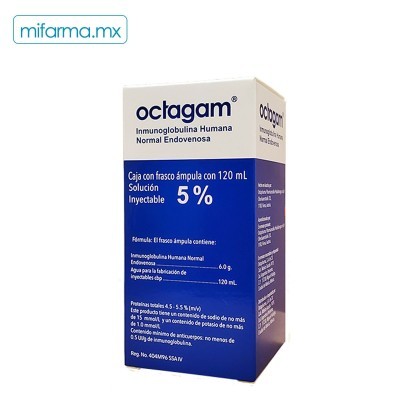 Octagam Inyectable 5% c/Frasco Ámpula de 120ml